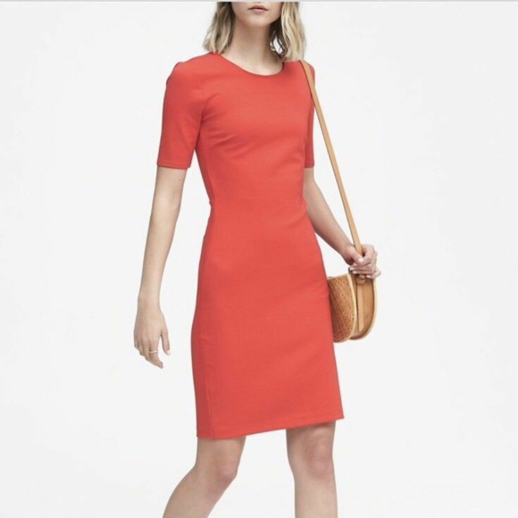 Banana Republic Dresses & Skirts - Banana Republic Size 8 Red Twist Back Ponte Dress